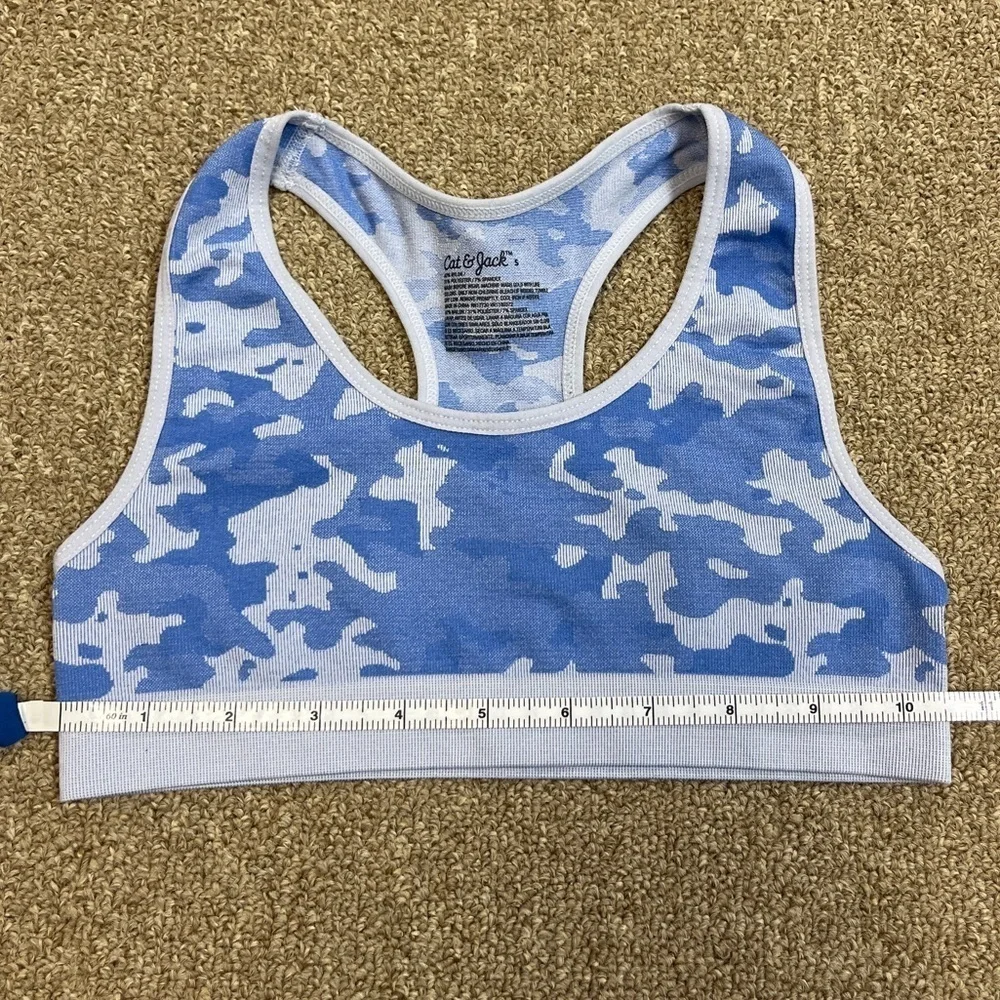 Cat & Jack: (2) Girls Sports Bras - Tie Dye and Camo, Size S